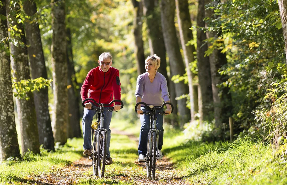 Low-impact cycling exercise suitable for senior fitness