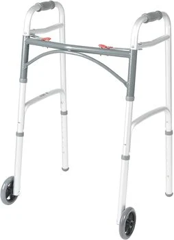 Drive Medical 10210-1 Deluxe Folding Walker with 5-Inch Wheels