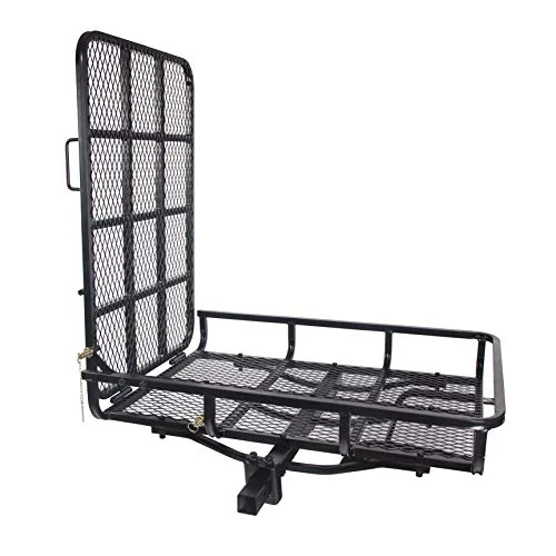 ECOTRIC hitch-mounted cargo carrier with ramp for mobility aids