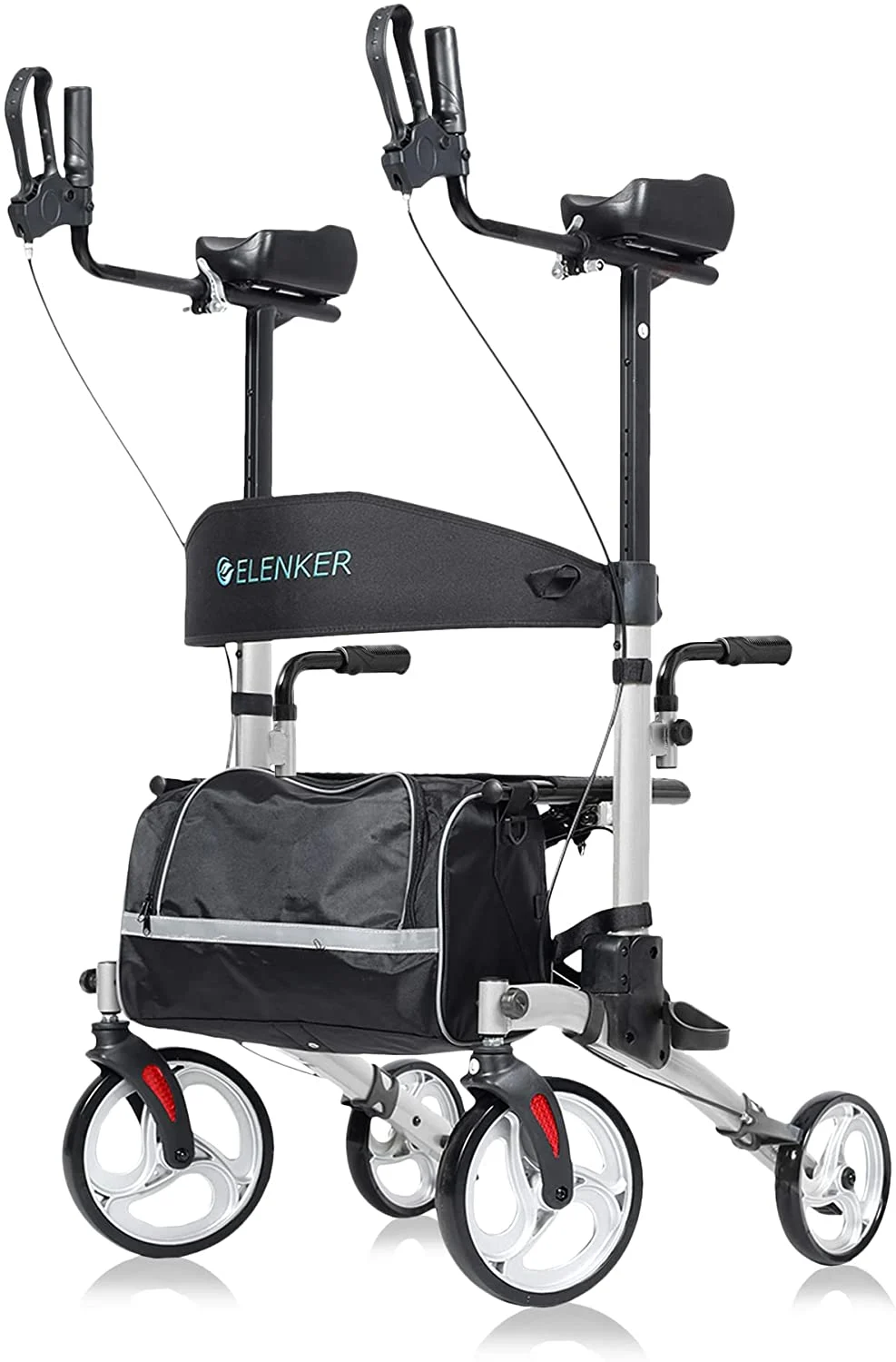 ELENKER upright folding rollator walker promoting better posture for seniors