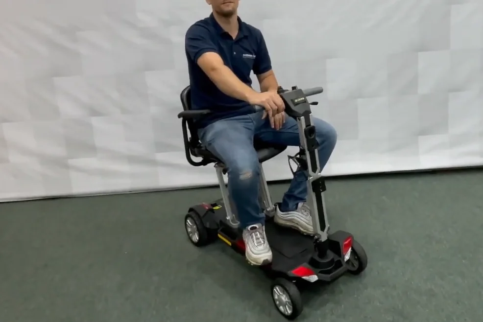 Senior man using top-rated mobility scooter for better independence and mobility