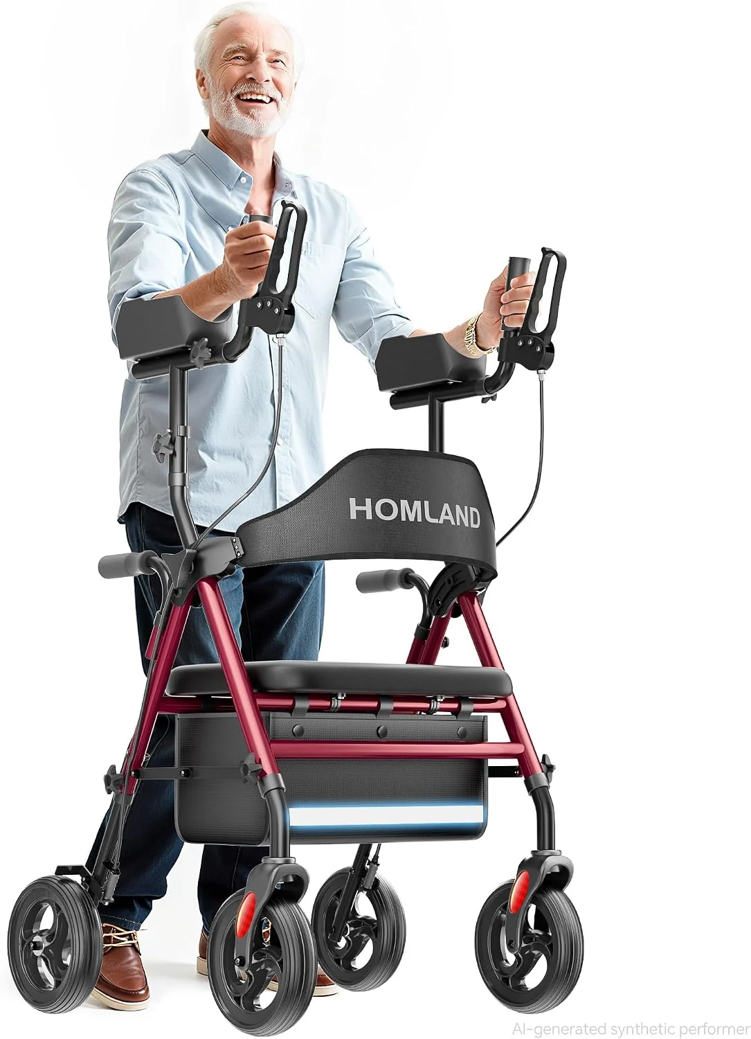 HOMLAND Upright Rollator Walker
