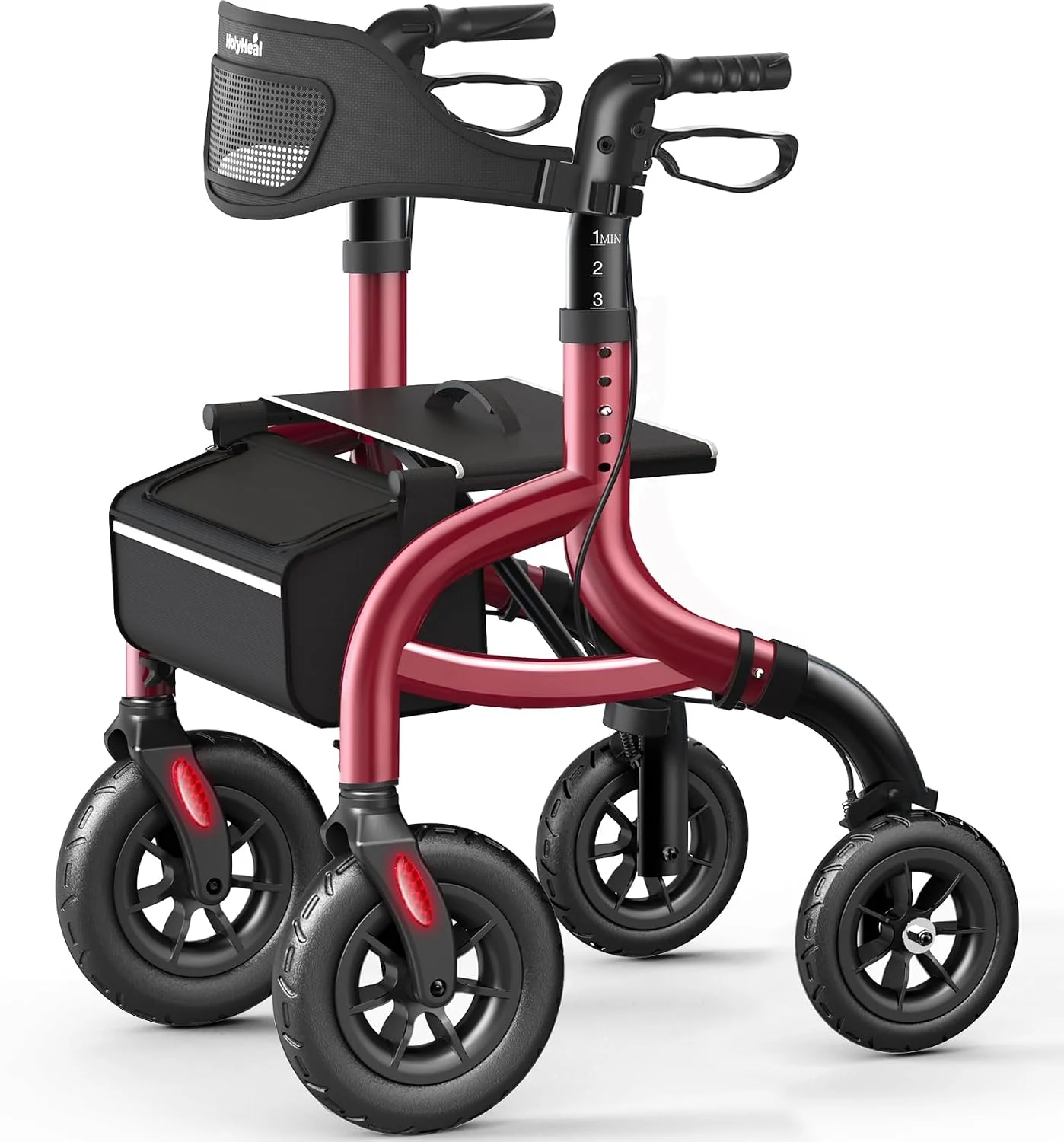 HolyHeal 10-Inch All-Terrain Rollator Walker