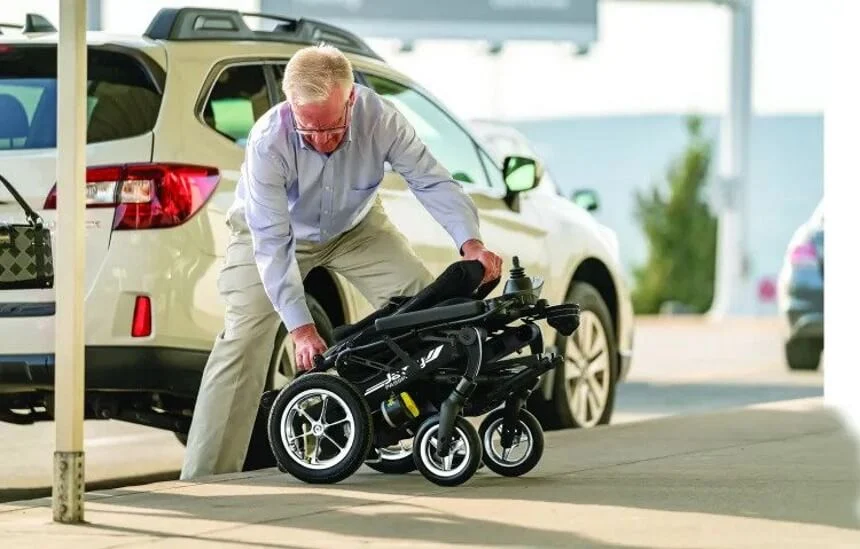 Lightweight electric wheelchair options for seniors.
