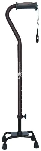 Hugo adjustable quad walking cane offering stability for elderly users