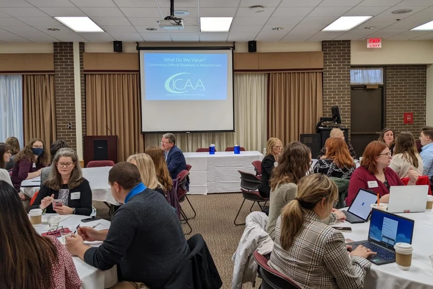 Active aging professionals networking at the ICAA conference