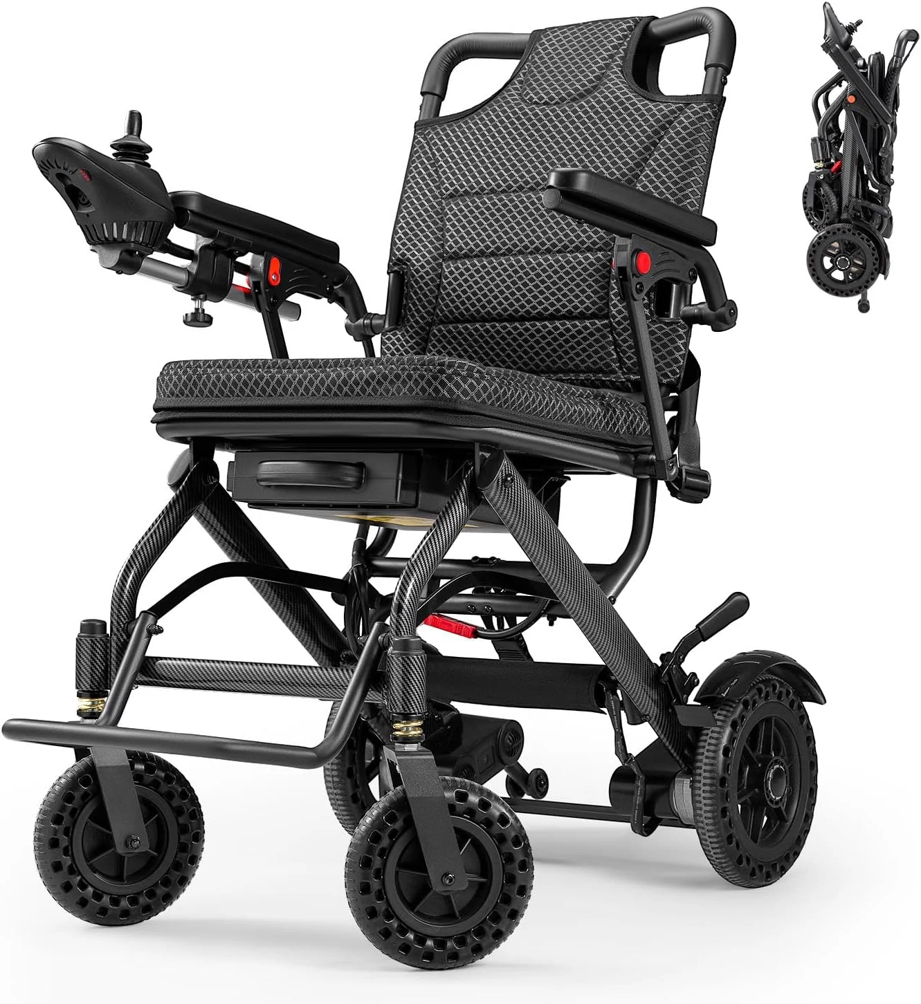 SuperHandy GoRide compact power wheelchair for senior transportation