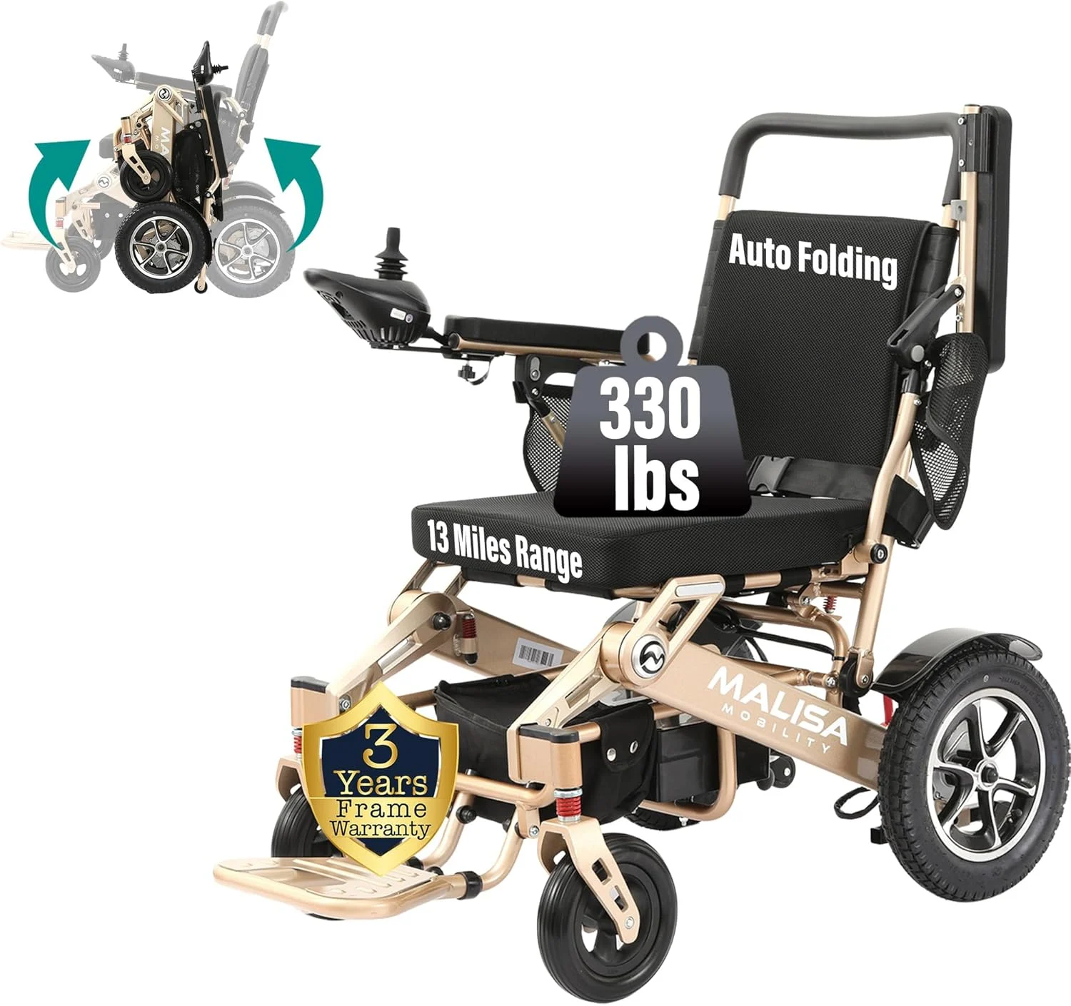 Aotedor Electric Wheelchair with 30-mile range for senior mobility