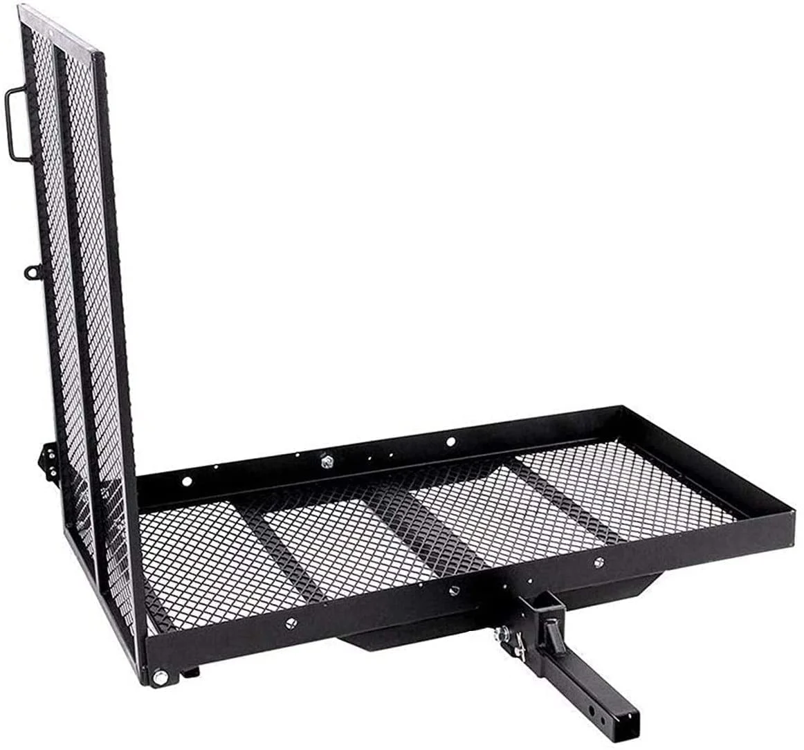 Hitch-mounted mobility carrier for wheelchairs and scooters