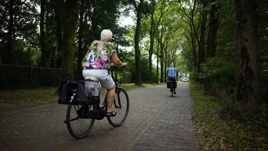 Elderly team enjoying group recreational activity