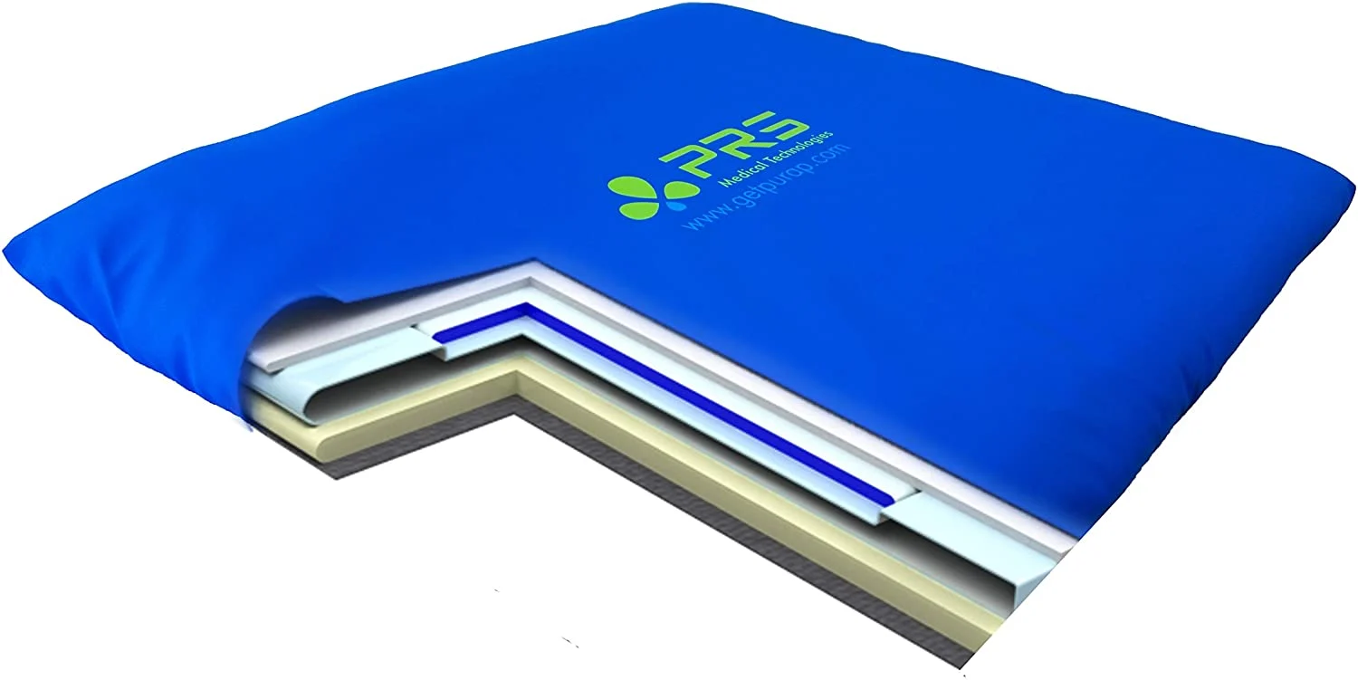 PURAP fluid cushion system designed to prevent pressure sores in wheelchairs