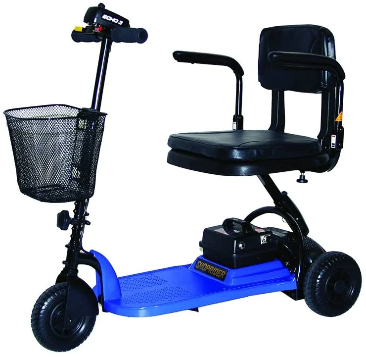 Shoprider SL73-BLUE-Echo: compact 3-wheel mobility scooter for elderly mobility