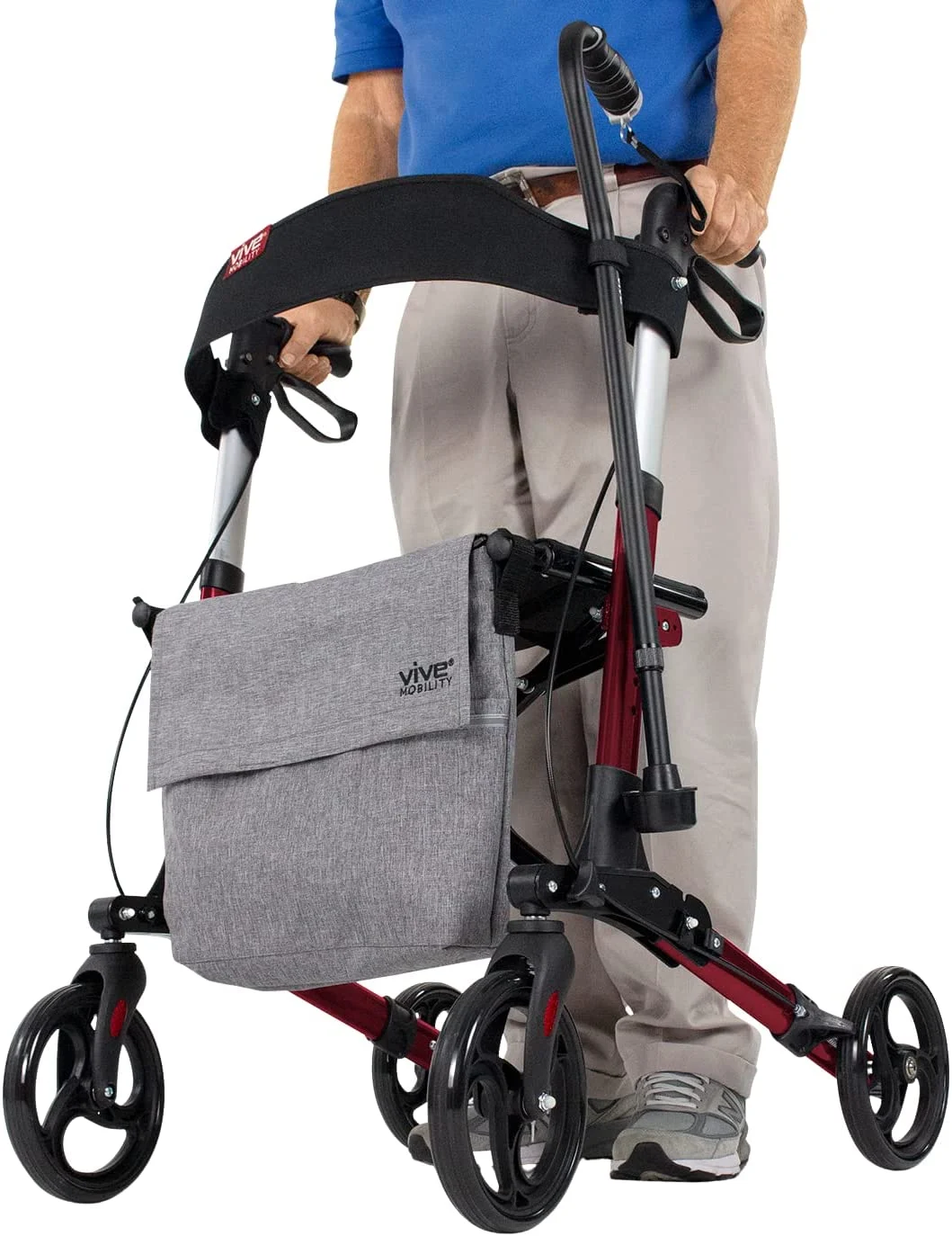 Vive rollator walker – ergonomic design for comfortable senior mobility