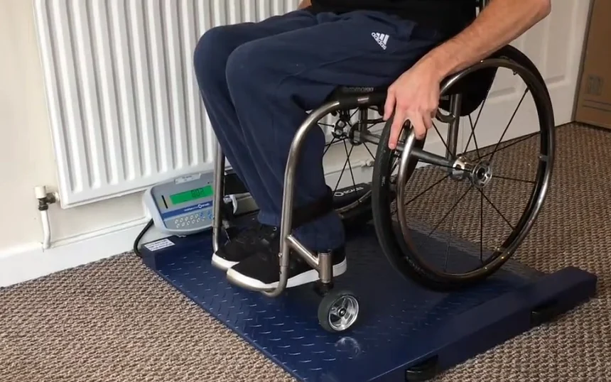 Various wheelchair scales suitable for elderly weight monitoring.
