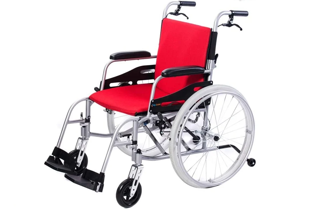 Hi-Fortune HM303D magnesium wheelchair providing seniors with ultra-lightweight mobility