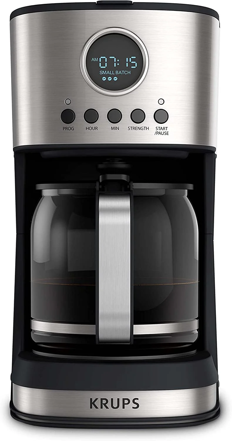 KRUPS 12-Cup drip coffee maker with intuitive interface for seniors