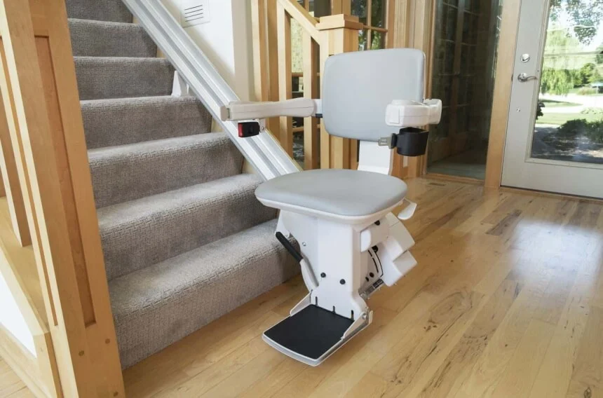 Senior woman experiencing balance issues while standing