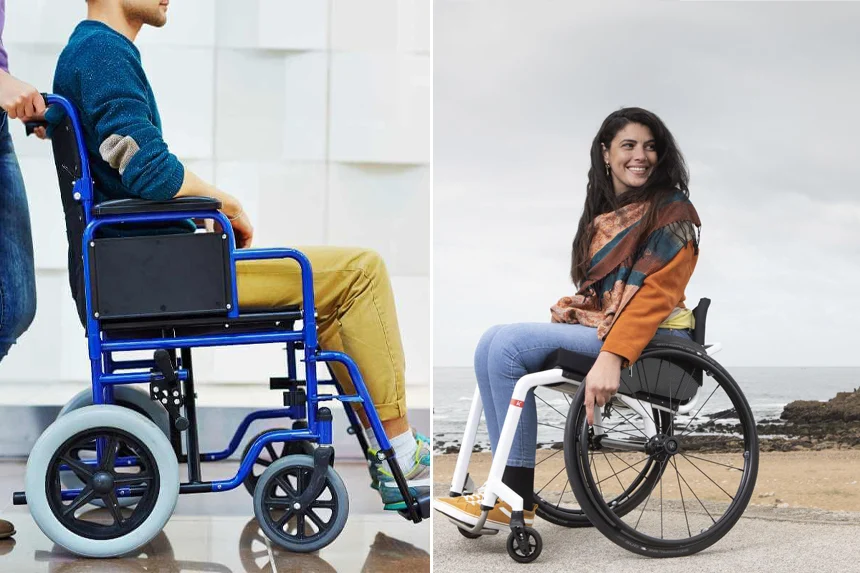 Comparison between transport chairs and wheelchairs – key differences for senior mobility